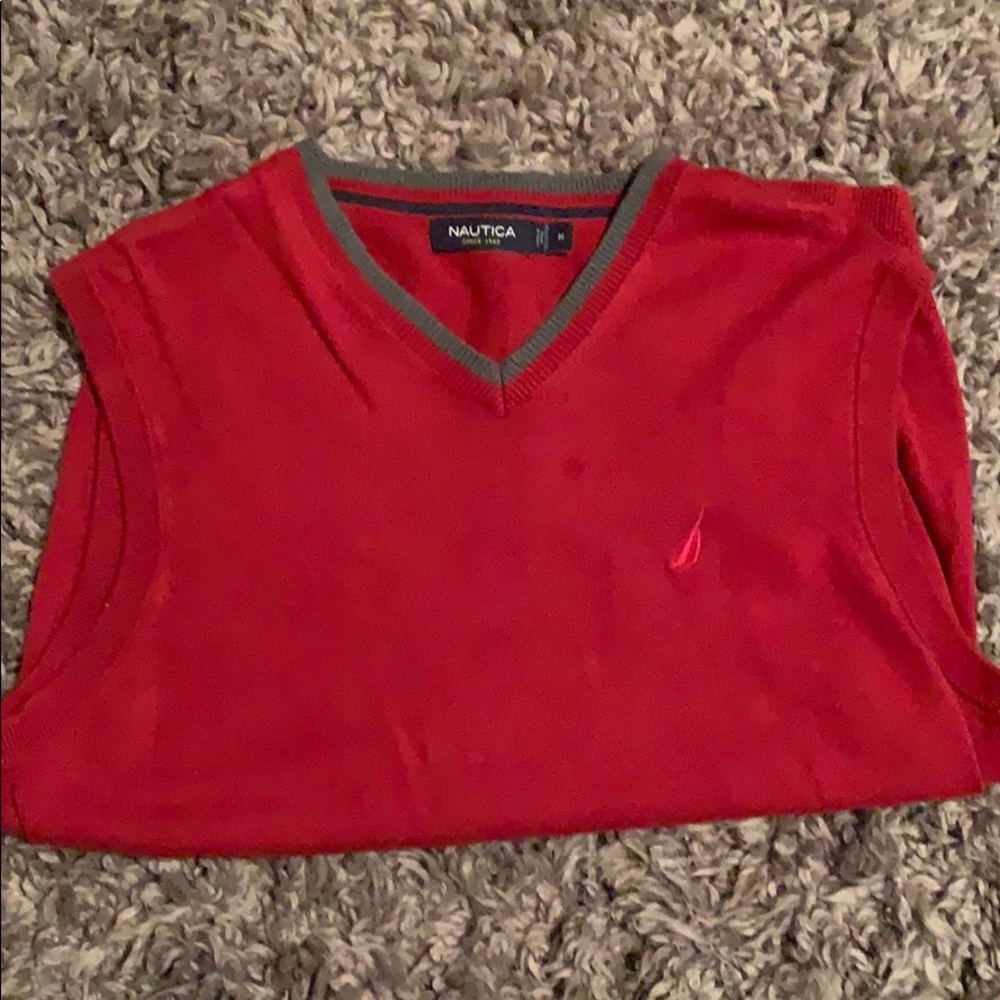 Nautica v neck sweater vest medium
